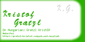 kristof gratzl business card