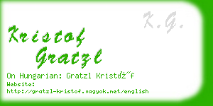 kristof gratzl business card